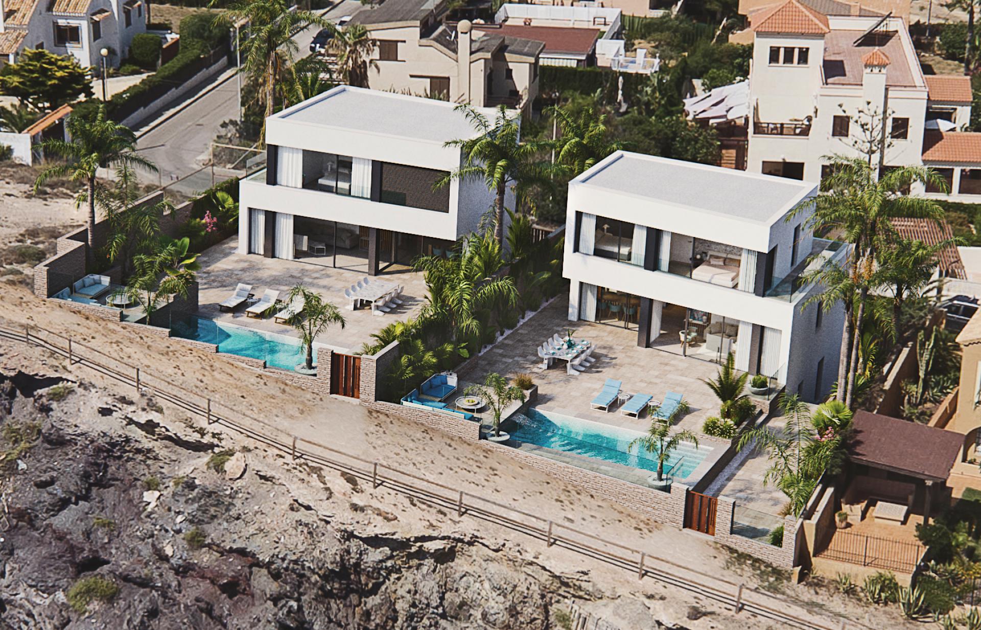 Wyjątkowe wolnostojące wille Cabo de Palos, Costa Calida in Medvilla Spanje