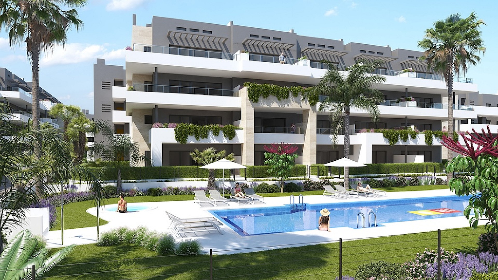 Apartamenty 500m od plaży w Playa Flamenca, Orihuela in Medvilla Spanje